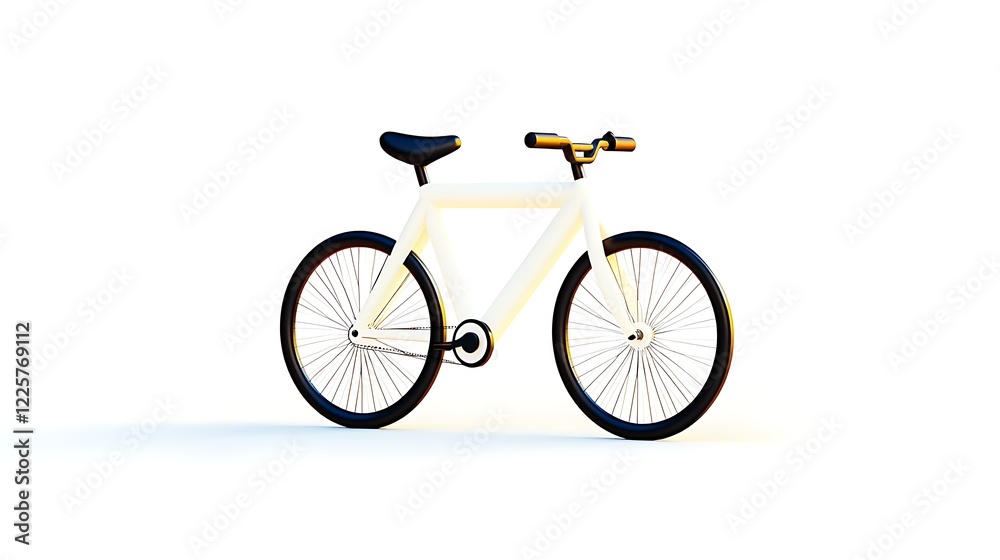 Fototapeta premium Sleek metallic bicycle icon