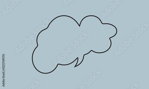 line art thought bubble thinking cloud black vector 'black and white, contemplation, cut out, design element, illustration, line art, symbol, vector, black color, thought bubble, cloud - sky, bubble, 