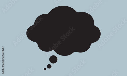 line art thought bubble thinking cloud black vector 'black and white, contemplation, cut out, design element, illustration, line art, symbol, vector, black color, thought bubble, cloud - sky, bubble, 