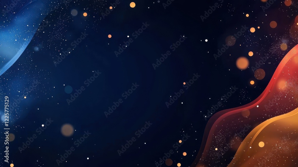 Fototapeta premium Vibrant glowing particles and lights abstract background digital art dark environment artistic perspective visual concept