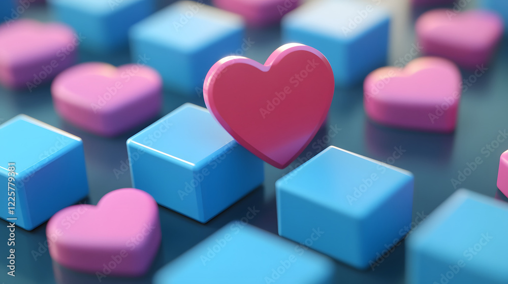 social media like notification icon with heart symbol. Social media success concept - 3d rendering
social media like notification icon with heart symbol. Social media success concept - 3d rendering