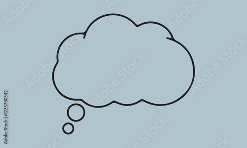 line art thought bubble thinking cloud black vector 'black and white, contemplation, cut out, design element, illustration, line art, symbol, vector, black color, thought bubble, cloud - sky, bubble, 