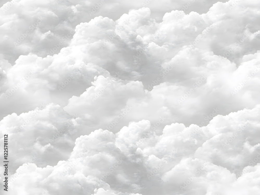 Obraz premium Stunning Seamless Grey White Clouds Sky Background Texture