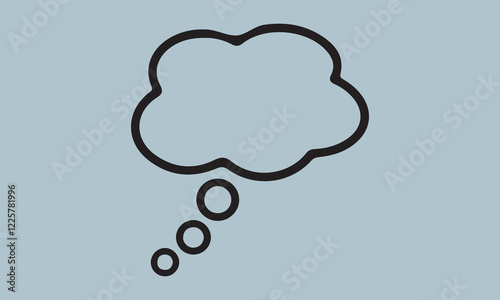 line art thought bubble thinking cloud black vector 'black and white, contemplation, cut out, design element, illustration, line art, symbol, vector, black color, thought bubble, cloud - sky, bubble, 