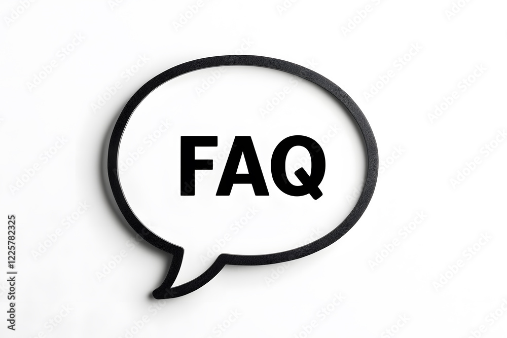 Frequently Asked Questions (FAQ) displayed in a speech bubble. A simple, clear visual aid for providing answers to common inquiries. Frequently Asked Questions (FAQ) displayed in a speech bubble. A simple, clear visual aid for providing answers to common inquiries.