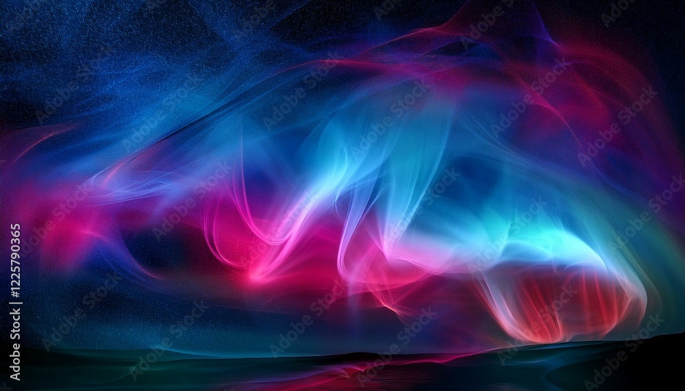 Fototapeta premium 오로라보다 화려한 색상의 플라즈마 구름이 우주를 채운 장면