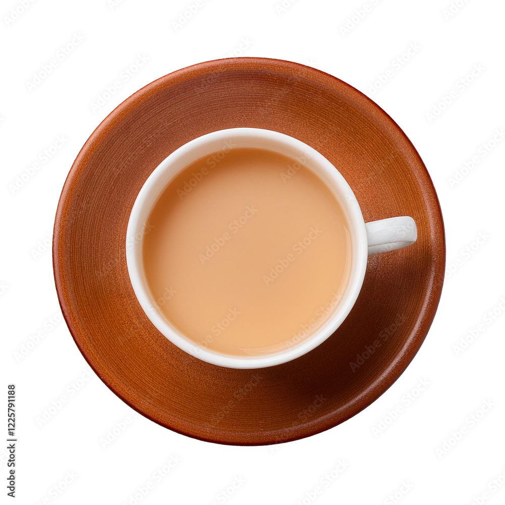 cup of tea on white background