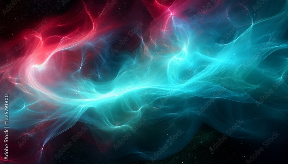 Obraz premium 오로라보다 화려한 색상의 플라즈마 구름이 우주를 채운 장면