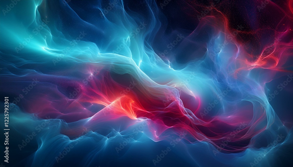 Obraz premium 오로라보다 화려한 색상의 플라즈마 구름이 우주를 채운 장면