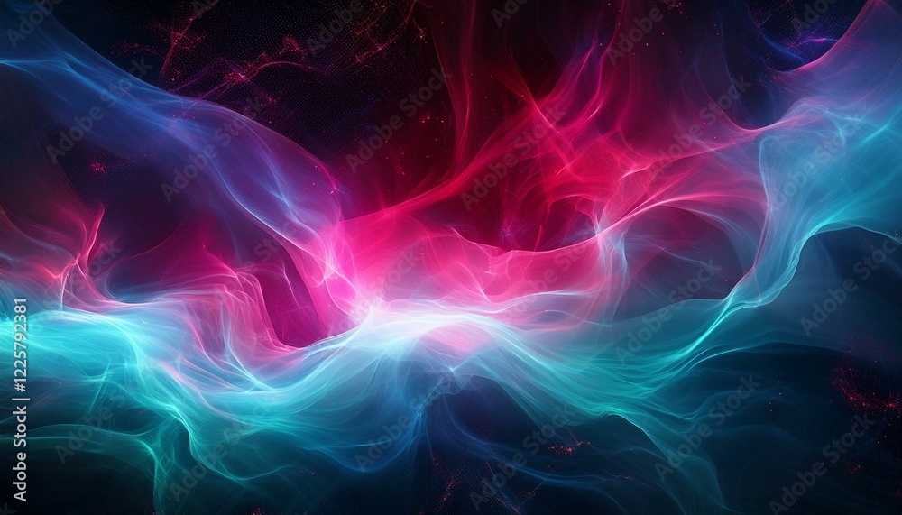 Fototapeta premium 오로라보다 화려한 색상의 플라즈마 구름이 우주를 채운 장면