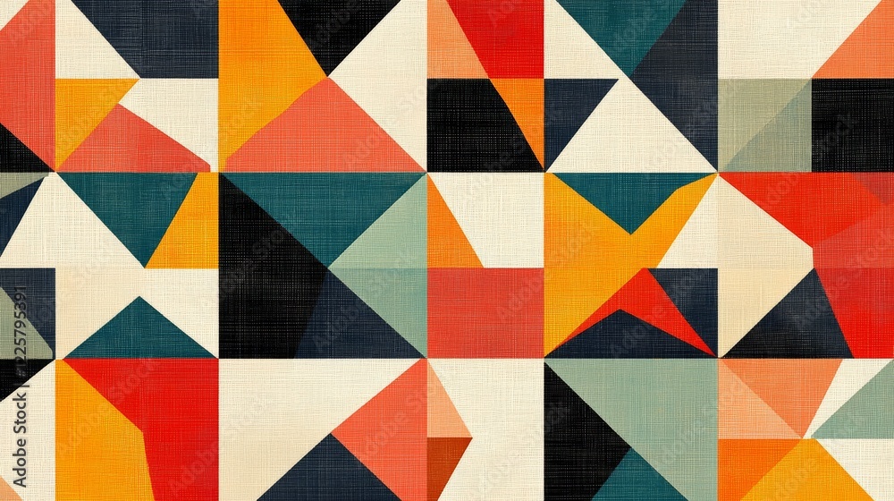 Retro geometric textile pattern Retro geometric textile pattern