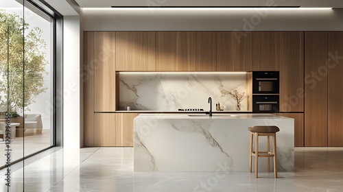 Frameless cabinetry in kitchen 