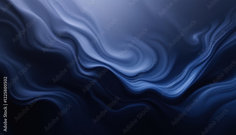 Obraz premium Abstract blue wave pattern with smooth flowing lines and gradients