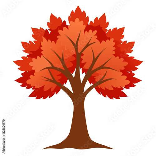 Trees Vector Illustration: Cartoons, Clipart, Line Art on White Background photo