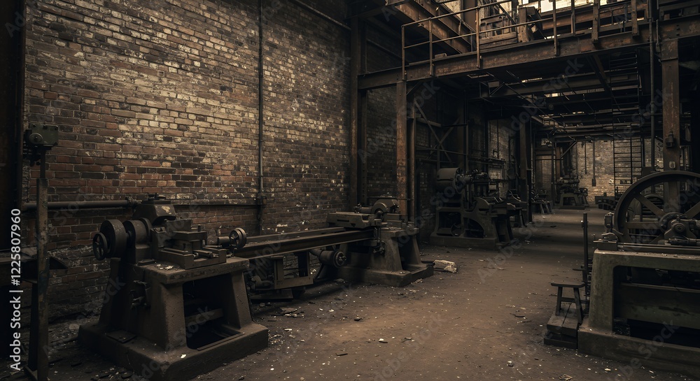 Abandoned Factory Interior with Rusty Machinery Abandoned Factory Interior with Rusty Machinery