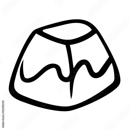 Outline Lollipop icon isolated on white background. Vector sketch illustration. Hand drawn sweet round candy. Perfect for print, web, menu and infographics.