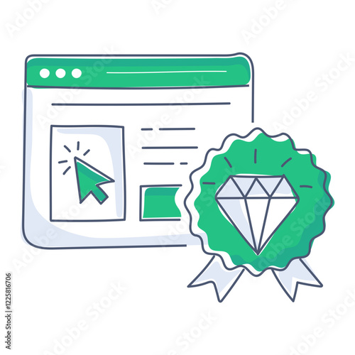 Premium Ad Placement Icon. High-Quality Advertising and Marketing Strategy Illustration.