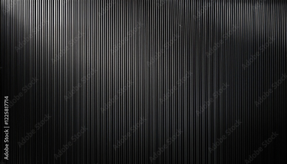 Sophisticated Black Corrugated Metal Background Showcasing a Modern Texture with Vibrant Contrast and Refined Detail Perfect for Minimalist Designs and Industrial Aesthetics. Sophisticated Black Corrugated Metal Background Showcasing a Modern Texture with Vibrant Contrast and Refined Detail Perfect for Minimalist Designs and Industrial Aesthetics.