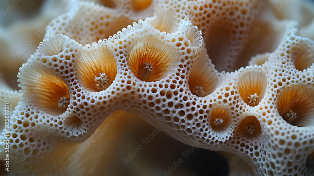 Close-up of coral polyps, ocean reef texture, marine life, background blur, nature stock photo Close-up of coral polyps, ocean reef texture, marine life, background blur, nature stock photo