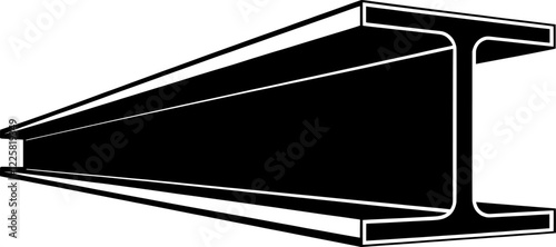 Vektor Grafik Element - Stahlträger mit Perspektive