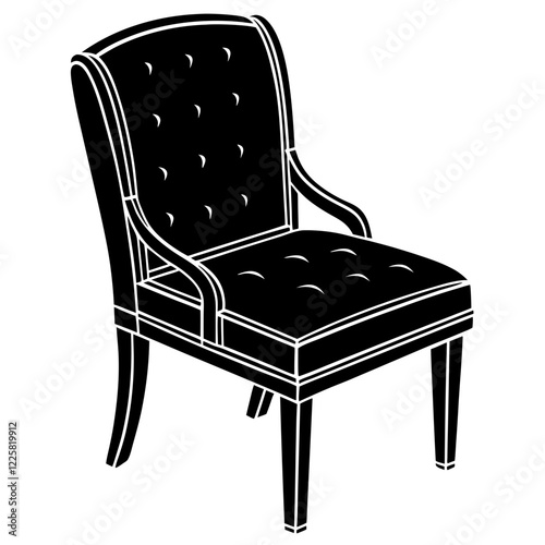 black leather armchair