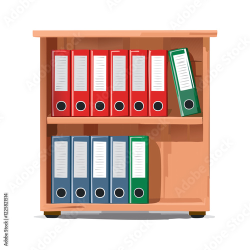 File folders used in the office are designed with artificial intelligence