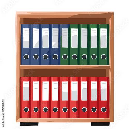 File folders used in the office are designed with artificial intelligence