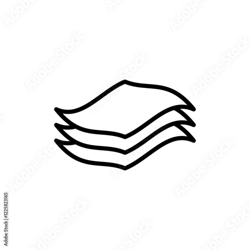 3 Layers icon outline set sign