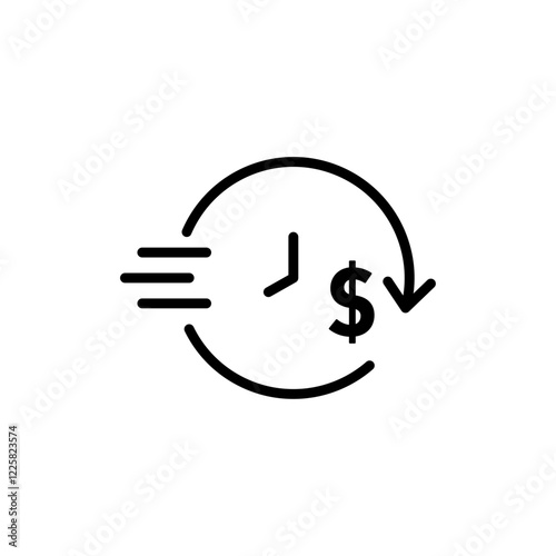 BNPL icon outline set sign