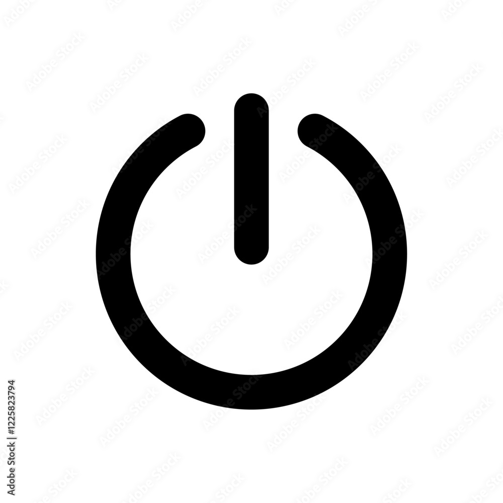 Button on off icon outline set sign Button on off icon outline set sign