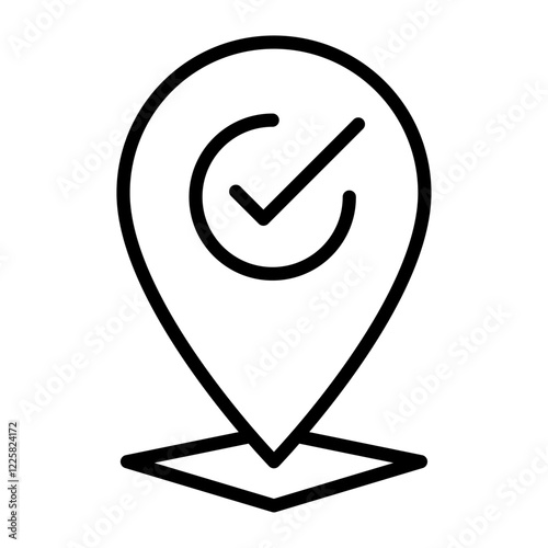 Checkpoint icon outline set sign