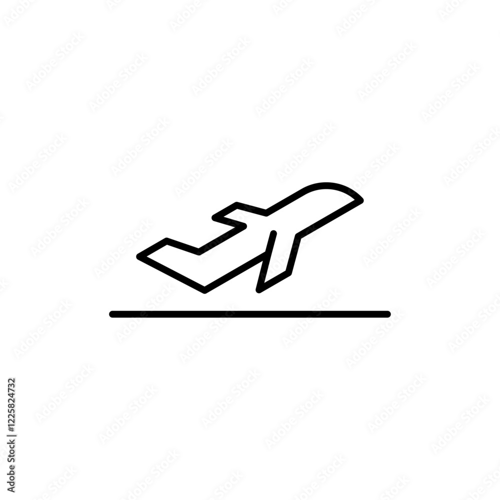 Departures Icon outline set sign Departures Icon outline set sign