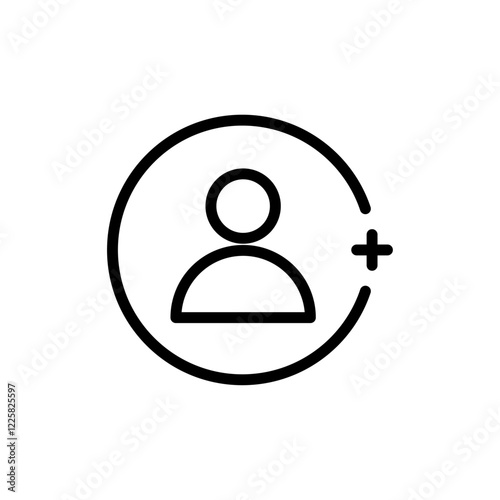 Follower icon outline set sign
