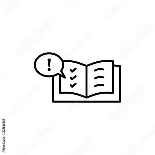 Instruction icon outline set sign