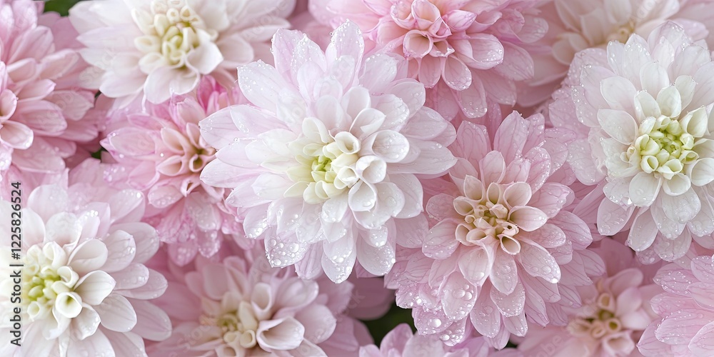 Close-up of dew-kissed petals shimmering under gentle rays of dawn light. Close-up of dew-kissed petals shimmering under gentle rays of dawn light.