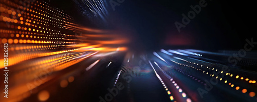 Digital background perfect for tech processes, neural networks, artificial intelligence, data transfer and encryption, digital archives, sound and graphic presentations, science, education, etc. photo