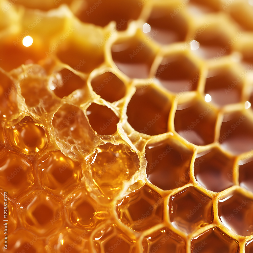 honeycomb with honey macro close up. honeycomb with honey macro close up.