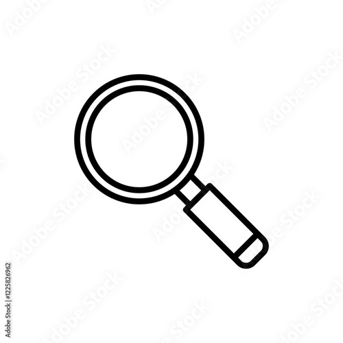 Loupe icon outline set sign