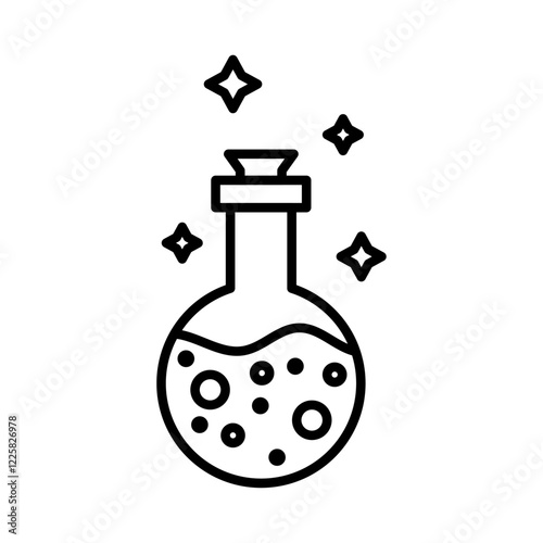 Magic potion icon outline set sign