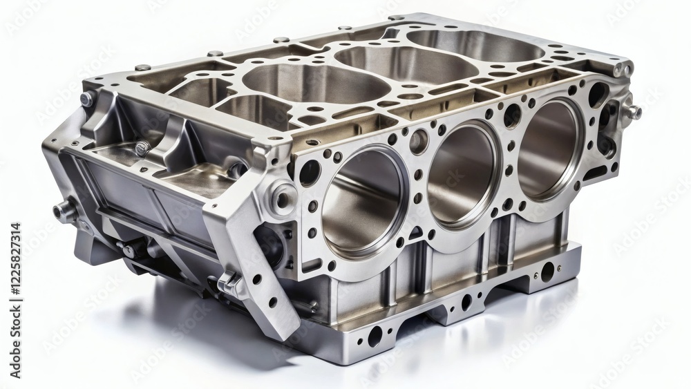 Fototapeta premium Engine Block, V8 Engine Block, Automotive Part, Car Engine Component