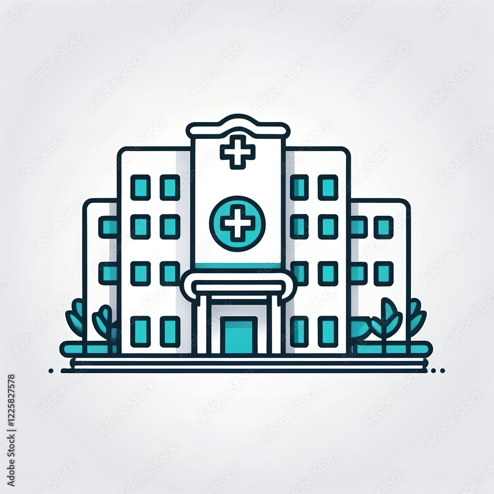 Minimalist hospital icon symbol healthcare Minimalist hospital icon symbol healthcare