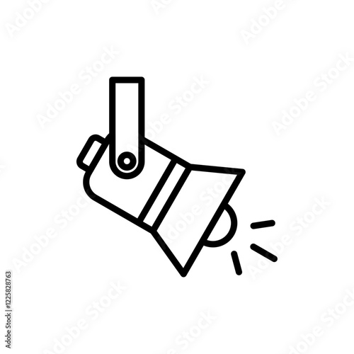 Searchlight icon outline set sign