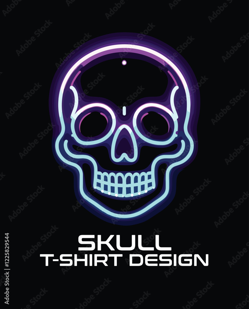 Fototapeta premium Skull Vector T Shirt Design