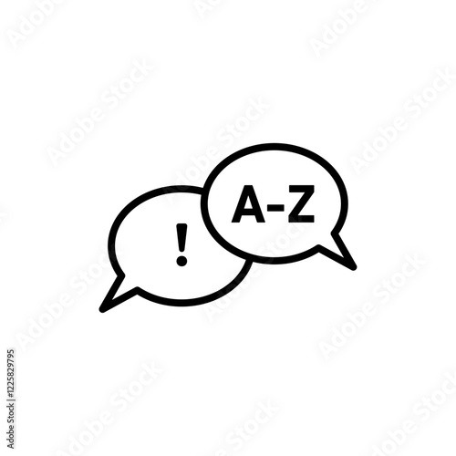 Terminology icon outline set sign