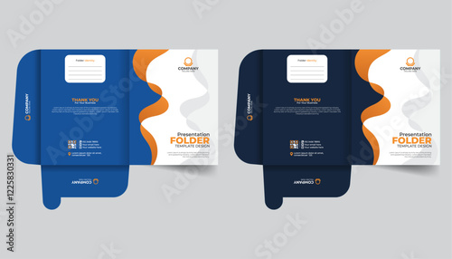 Abstract and creative file folder stationery or report cover template design, Office file, office folder, office document, file folder design template
