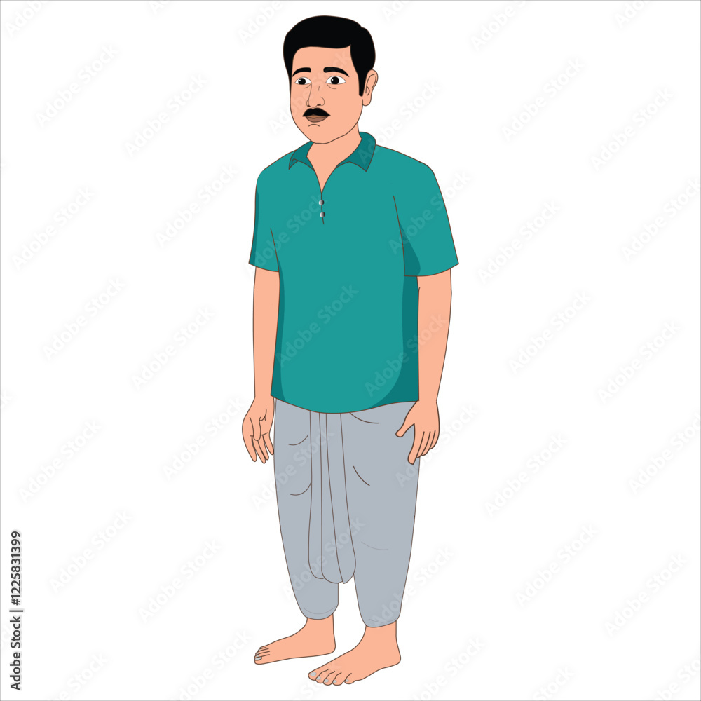 A village man cartoon character design for 2d cartoon animation moral story.
A village man cartoon character design for 2d cartoon animation moral story.