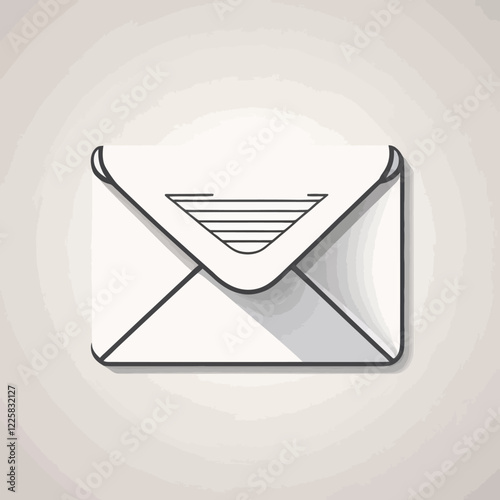 Envelope mail icon set. newsletter web buttons. close email letter outline vector symbol. flat thin e-mail pictogram on white background. send mail message line sign. Communication, Messaging, Social