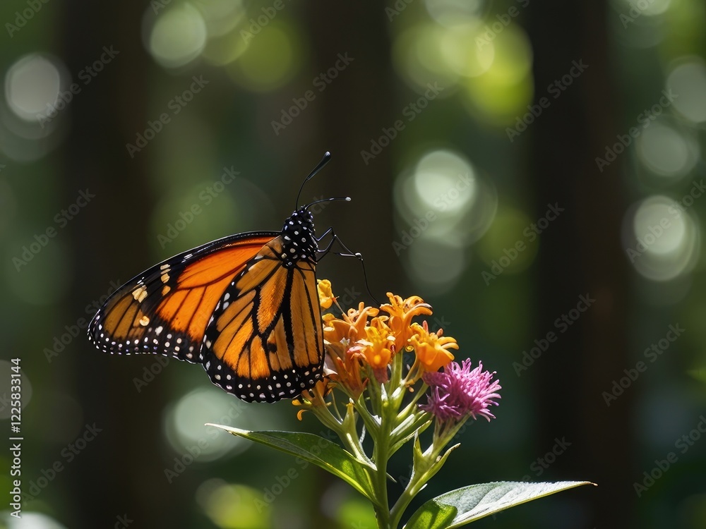 Fototapeta premium butterfly on flower