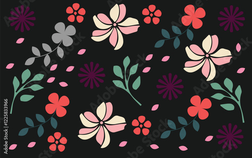 seamless pattern with flowers