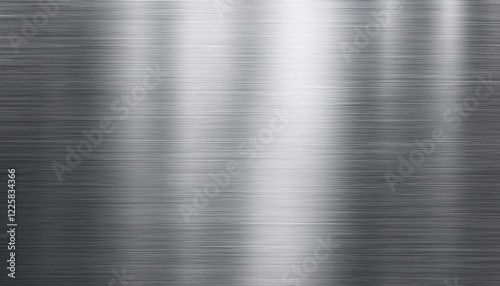 HighQuality Metal Silver Texture Background with Brushed Aluminum Reflection and Depth photo